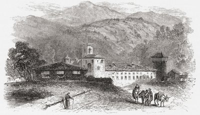 Convento a Vallombrosa, Firenze, Italia, alla fine del XIX secolo. Da 