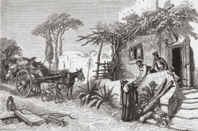 Frati mendicanti vicino a Napoli, Italia alla fine del 19° secolo. Da Immagini Italiane di Rev. Samuel Manning, pubblicato c.1890 da Reverend Samuel Manning