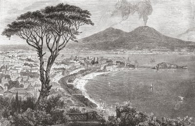Napoli e il Vesuvio, Italia alla fine del XIX secolo. Da Italian Pictures di Rev. Samuel Manning, pubblicato c.1890 da Reverend Samuel Manning