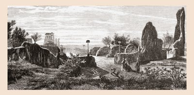 Rovine del Palazzo dei Cesari, Palatino, Roma, Italia, fine XIX secolo. Da Immagini italiane di Rev. Samuel Manning, pubblicato c.1890. da Reverend Samuel Manning