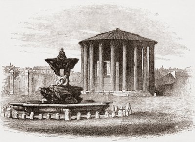 Tempio di Vesta, Foro Romano, Roma, Italia, alla fine del XIX secolo. Da Immagini Italiane di Rev. Samuel Manning, pubblicato c.1890. da Reverend Samuel Manning