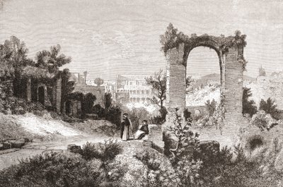 Il Palatino dal Colle Aventino, Roma, Italia, alla fine del XIX secolo. Da Immagini Italiane di Rev. Samuel Manning, pubblicato c.1890. da Reverend Samuel Manning