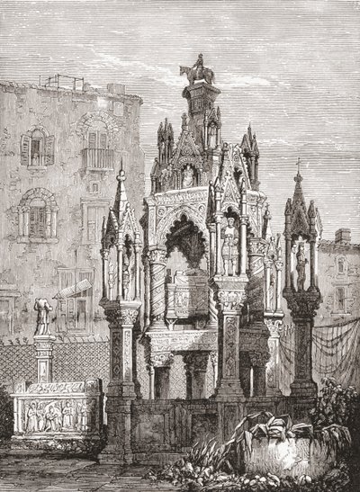 Le tombe degli Scaligeri, Verona, Italia, fine XIX secolo. Da Italian Pictures di Rev. Samuel Manning, pubblicato c.1890 da Reverend Samuel Manning