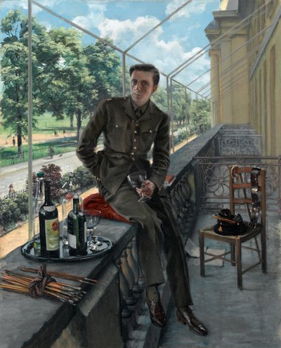 Autoritratto di Rex Whistler in uniforme delle Guardie Gallesi, maggio 1940 da Rex Whistler
