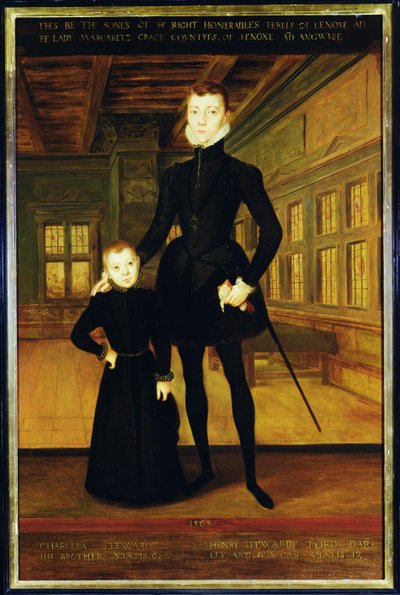 Henry Lord Darnley (1545-67) e Charles, Conte di Lennox (1555-76) dopo Hans Eworth da Rhoda Sullivan