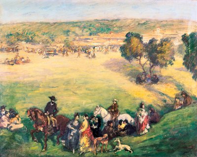 Il prato. Dipinto di Ricard Canals i Llambi (1876-1931). Olio su tela. da Ricardo Canals y Llambi