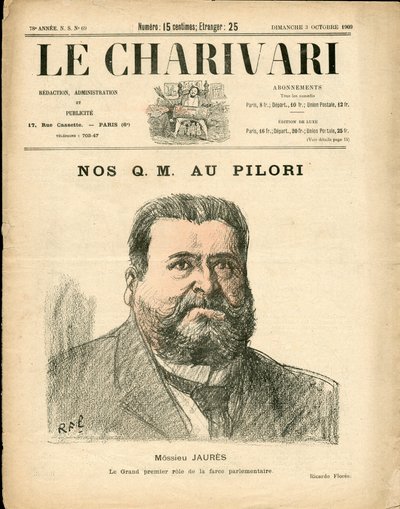 Copertina di "The Charivari", Satirico a colori da Ricardo Flores