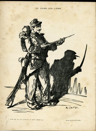 Illustrazione di Ricardo Flores (1878-1918) in Le Lire, 22/01/10 - Apaches nell