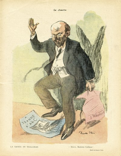 Illustrazione di Ricardo Flores (1878-1918) in Le Smile, n. 17, 23/04/14 - La salute di Thalamas - Religione Fede - Giovanna d