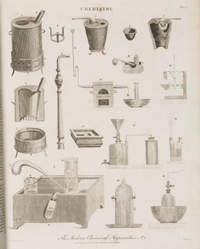 Laboratori chimici, apparecchiatura da John Pardon