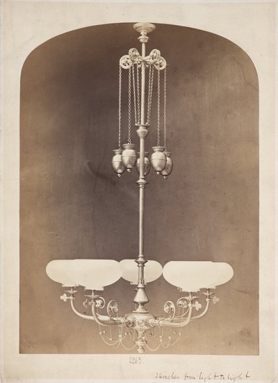 Lampadario a gas, c 1880 da John Pardon