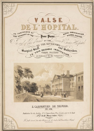 Ospedali, pagina del titolo per la musica di 