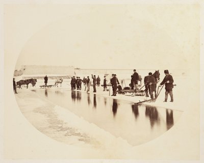 Taglio del ghiaccio sul fiume San Lorenzo da John Pardon