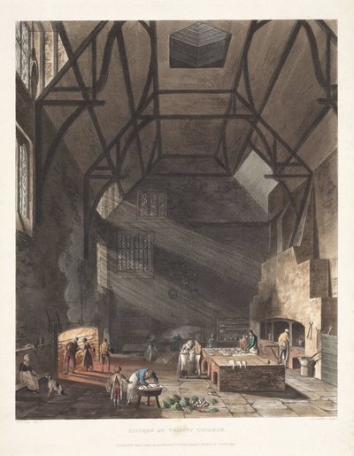 Cucina del Trinity College, Cambridge, inizio XIX secolo da John Pardon