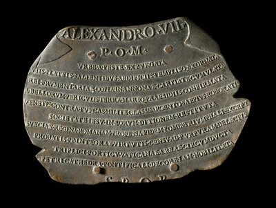 Placca medievale in bronzo per celebrare l