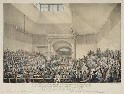 Inaugurazione del teatro delle lezioni a Marylebone, Londra da John Pardon