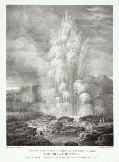 Vista della sorgente bollente in Islanda chiamata il Grande Geyser da John Pardon