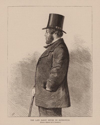 Il defunto barone Meyer De Rothschild (incisione) da Richard (after) Dighton