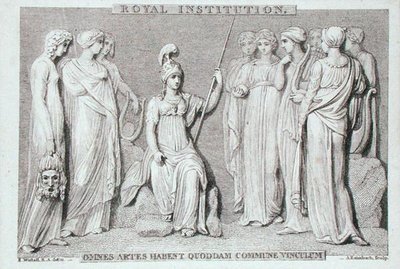 Carta della Royal Institution, incisa da A. Rannbach, dal taccuino di Michael Faraday (incisione) da Richard (after) Westall