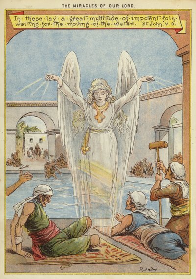 I miracoli di Cristo: malati in attesa del movimento dell