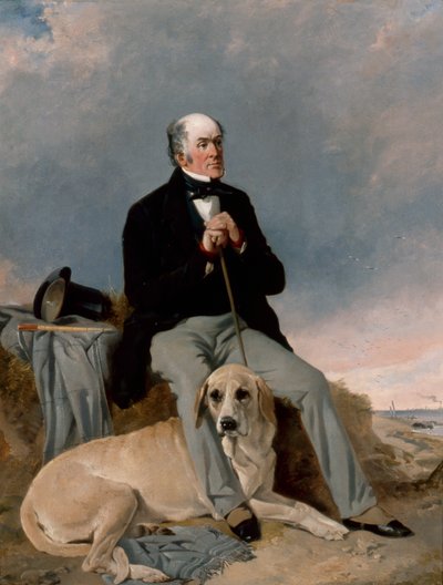 Ritratto di un Gentiluomo con il suo Labrador da Richard Ansdell