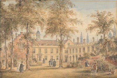 Trinity Hall dal Giardino, Cambridge da Richard Banks Harraden