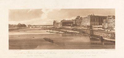 Veduta del Louvre e del Ponte delle Thuilleries, presa dal Pont Neuf. 1802; Tavola 2 da Vedute di Parigi, il Volume Emanuel Tracciato della tavola, B1981.25.2613 da Richard Banks Harraden