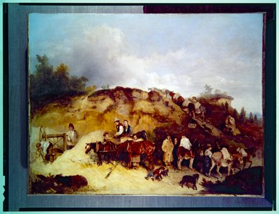 Cave di ghiaia, una scena dalla natura da Richard Barrett Davis