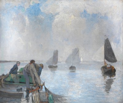 Pescatori di gamberi sulla Schelda inferiore da Richard Baseleer