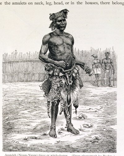 Azandeh (Nyam-Nyam) Binsa o Stregone, inciso da Jahrmargt, da 