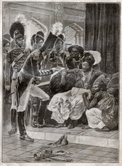 Colonialismo in Sri Lanka (incisione) da Richard Caton (after) Woodville