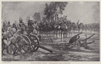 Nel Distretto di Colesberg, una ricognizione sotto difficoltà (litografia) da Richard Caton II (after) Woodville