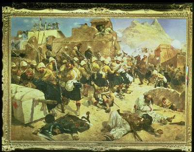 Candahar: Gli Highlanders del 92° e i Gurkhas del 2° che assaltano Gaudi Mullah Sahibdad da Richard Caton II Woodville