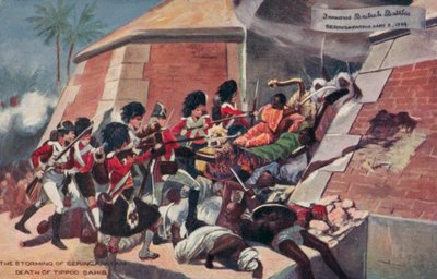 Morte di Tipu Sahib, Battaglia di Seringapatam, India, Quarta guerra anglo-mysore, 1799 da Richard Caton II Woodville