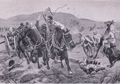 Artiglieria da campo in azione (litografia) da Richard Caton II Woodville