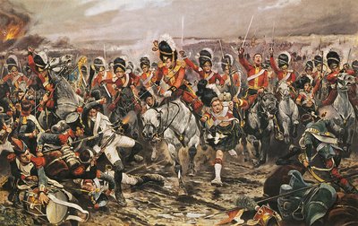 Carica degli Scots Greys a Waterloo da Richard Caton Woodville