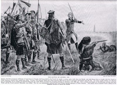 La battaglia del Quebec, 1759, illustrazione da 