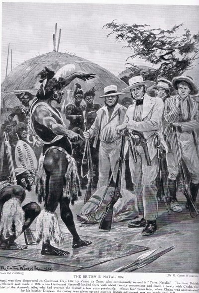 I britannici nel Natal nel 1824, illustrazione da 