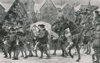 La processione di incoronazione di Edoardo VI attraverso Londra da Richard Caton Woodville