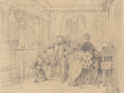La lezione di scherma [recto] da Richard Caton Woodville