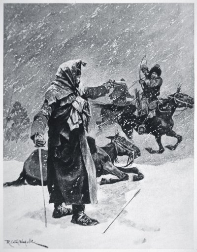 Arcieri cosacchi turco-bashkir tormentano la ritirata dell