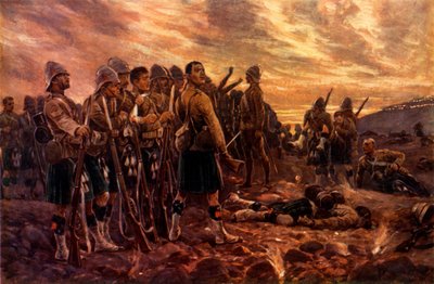 Tutto ciò che rimase di loro. The Black Watch dopo la battaglia di Magersfontein da Richard Caton Woodville II
