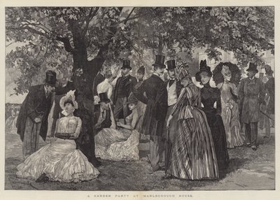 Una festa in giardino a Marlborough House da Richard Caton Woodville junior
