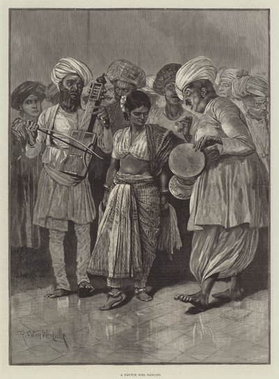 Una ragazza Nautch che danza da Richard Caton Woodville junior