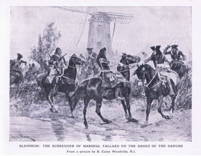 Blenheim, 13 agosto 1704: La resa del maresciallo Tallard sulle rive del Danubio, illustrazione da British Battles on Land and Sea, 1915 da Richard Caton Woodville junior