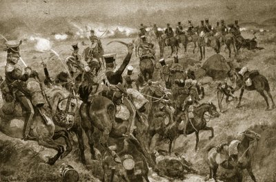 Carica dei Dragoni a Talavera, illustrazione da 