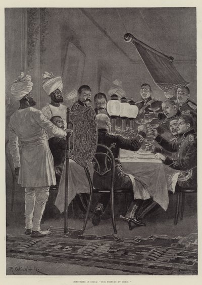 Natale in India, i nostri amici a casa! da Richard Caton Woodville junior