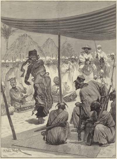 Danza davanti al Re dei Sofas in Africa occidentale da Richard Caton Woodville junior
