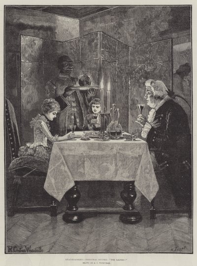 La cena di Natale del nonno, Le signore! da Richard Caton Woodville junior