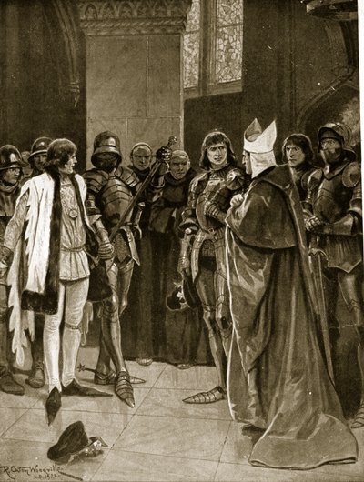 Enrico VI viene consegnato a Edoardo IV a St. Paul
